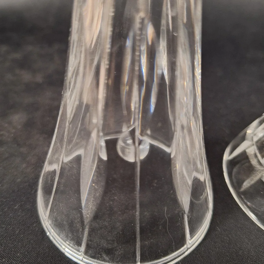Pair of Enesco Genuine Lead Crystal Bells (two slightly different types).